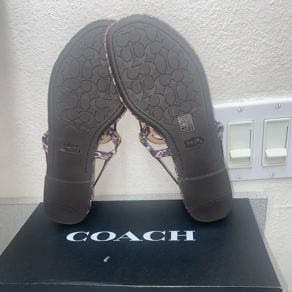 Coach Jeri Size 7.5B Snake-Embossed Sandals NWT - Picture 12 of 16